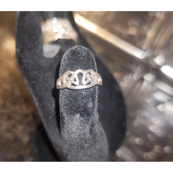 Celtic Knot Sterling Silver Ring Band Artisan Craft Quality Ring sz 6 - Picture 2 of 15